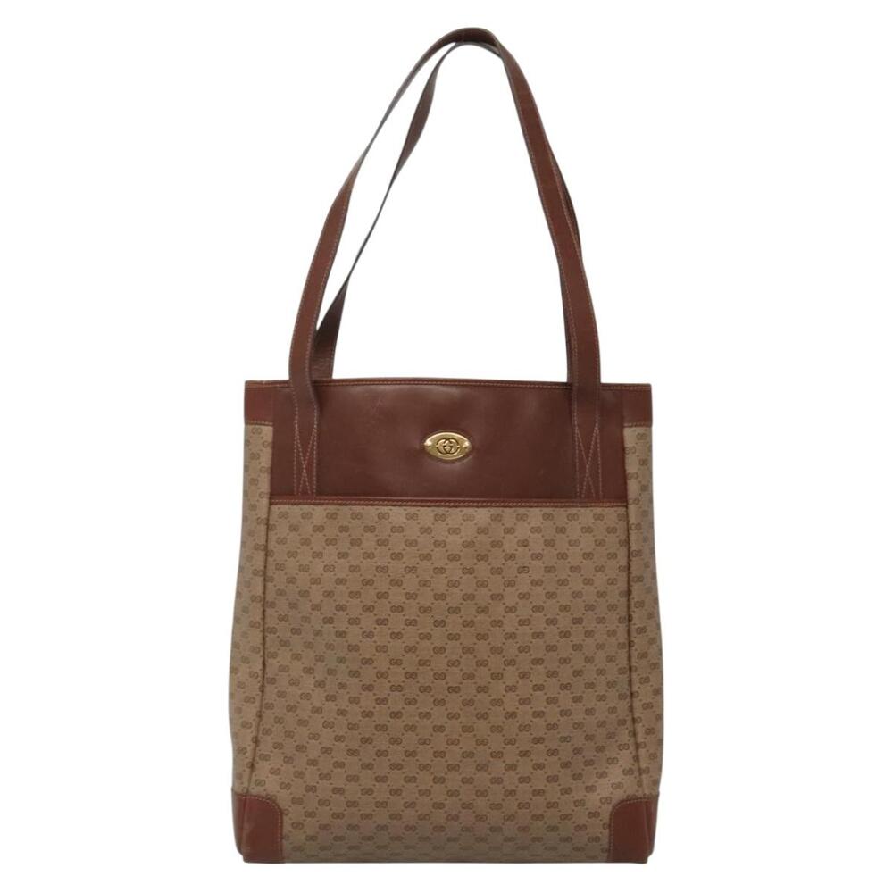 GUCCI Micro GG Supreme Tote Bag Pvc Beige Gold 002 37 002 37 - Picture 2 of 13